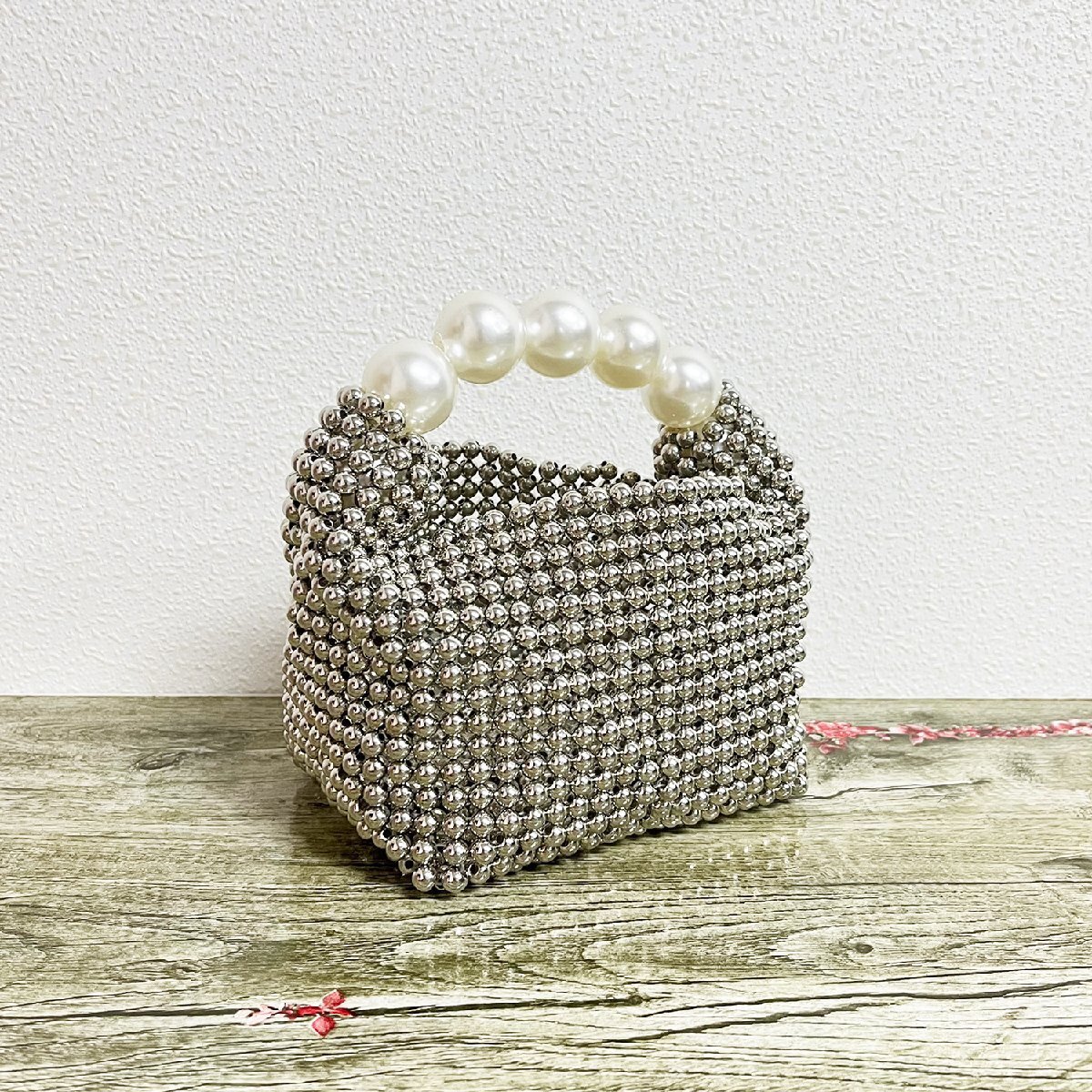  high class Europe made * regular price 11 ten thousand * BVLGARY a departure *RISELIN handbag piece . lustre feeling Mini pearl style luxury party lady's 