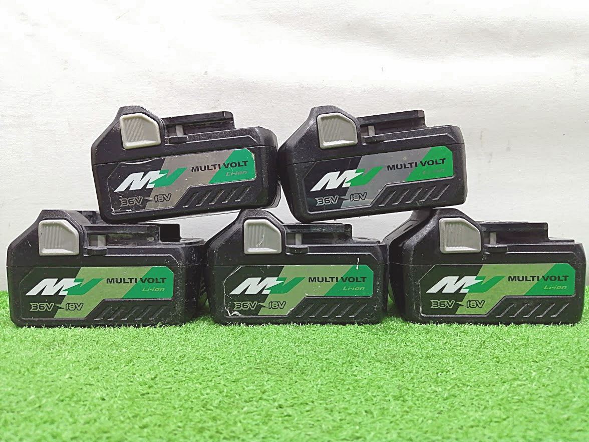 中古品 HiKOKI 純正品 MV マルチボルトバッテリー 36V 2.5Ah/18V 5.0Ah/ 5個セット BSL36A18 ①