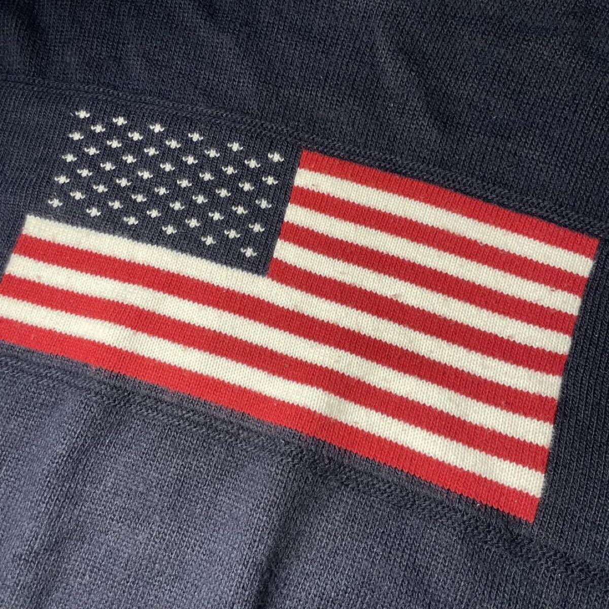 ニット 90s USA製 星条旗 国旗 アメリカサンプリング 編み込み ニット 90s USA製 星条旗 国旗 アメリカサンプリング 編み込み