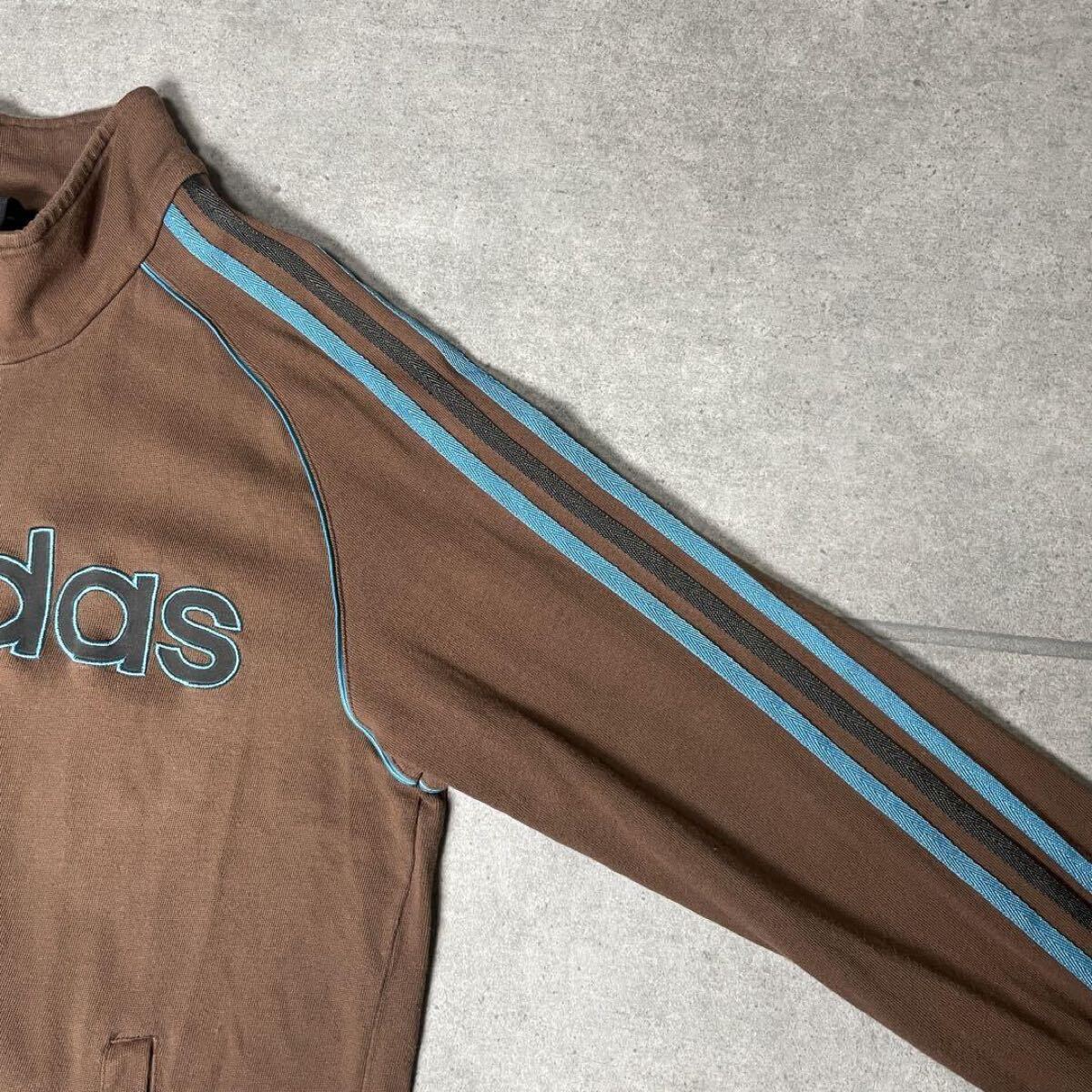old adidas トラックジャケット 希少配色 センターロゴ 刺繍 90s old adidas トラックジャケット 希少配色 センターロゴ 刺繍 90s