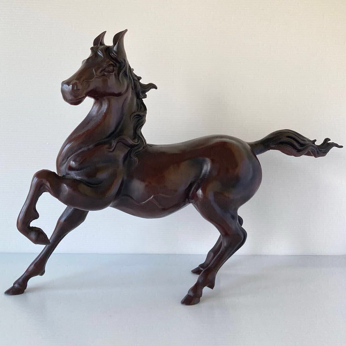馬 銅像 高さ45.5cm ◇ 縁起物 干支 午 銅器 鋳物 鋳芸 銅 ブロンズ 馬 銅像 高さ45.5cm ◇ 縁起物 干支 午 銅器 鋳物 鋳芸 銅 ブロンズ