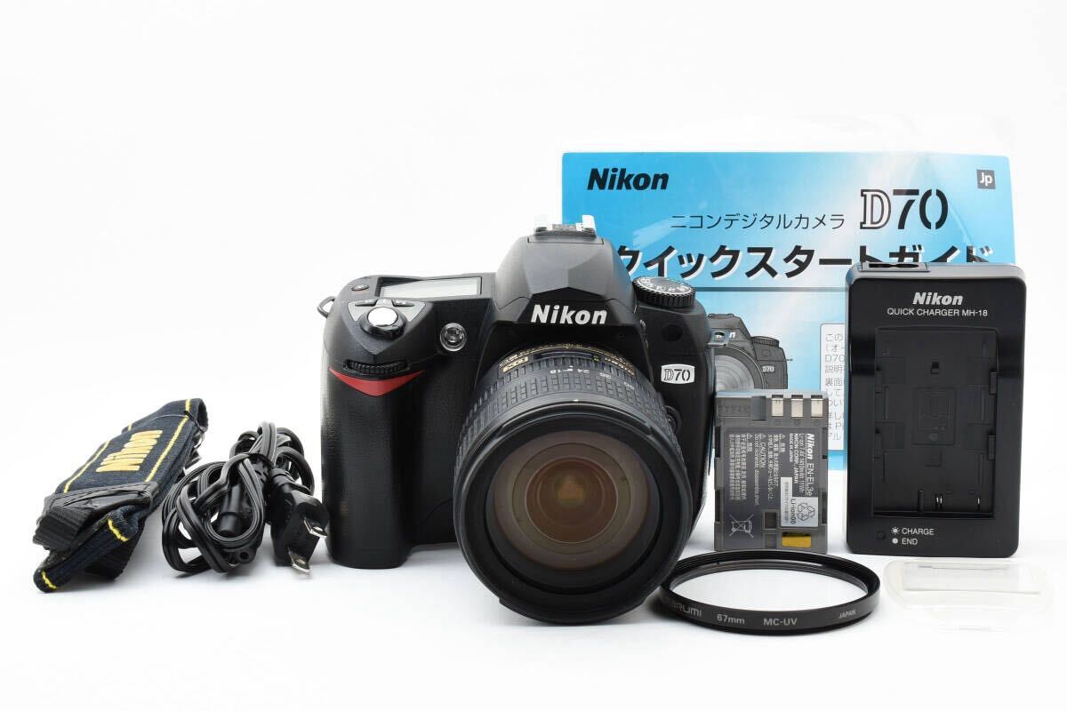 【極上美品】Nikon D70 デジタル一眼レフカメラ ボディ DX AF-S NIKKOR 18-70mm F3.5-4.5 G ED レンズ