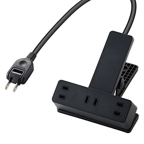 エレコム クリップタップ 雷サージ付 ホコリシャッター付 3個口 5.0m ブラック T-KF03-2350BK_画像1