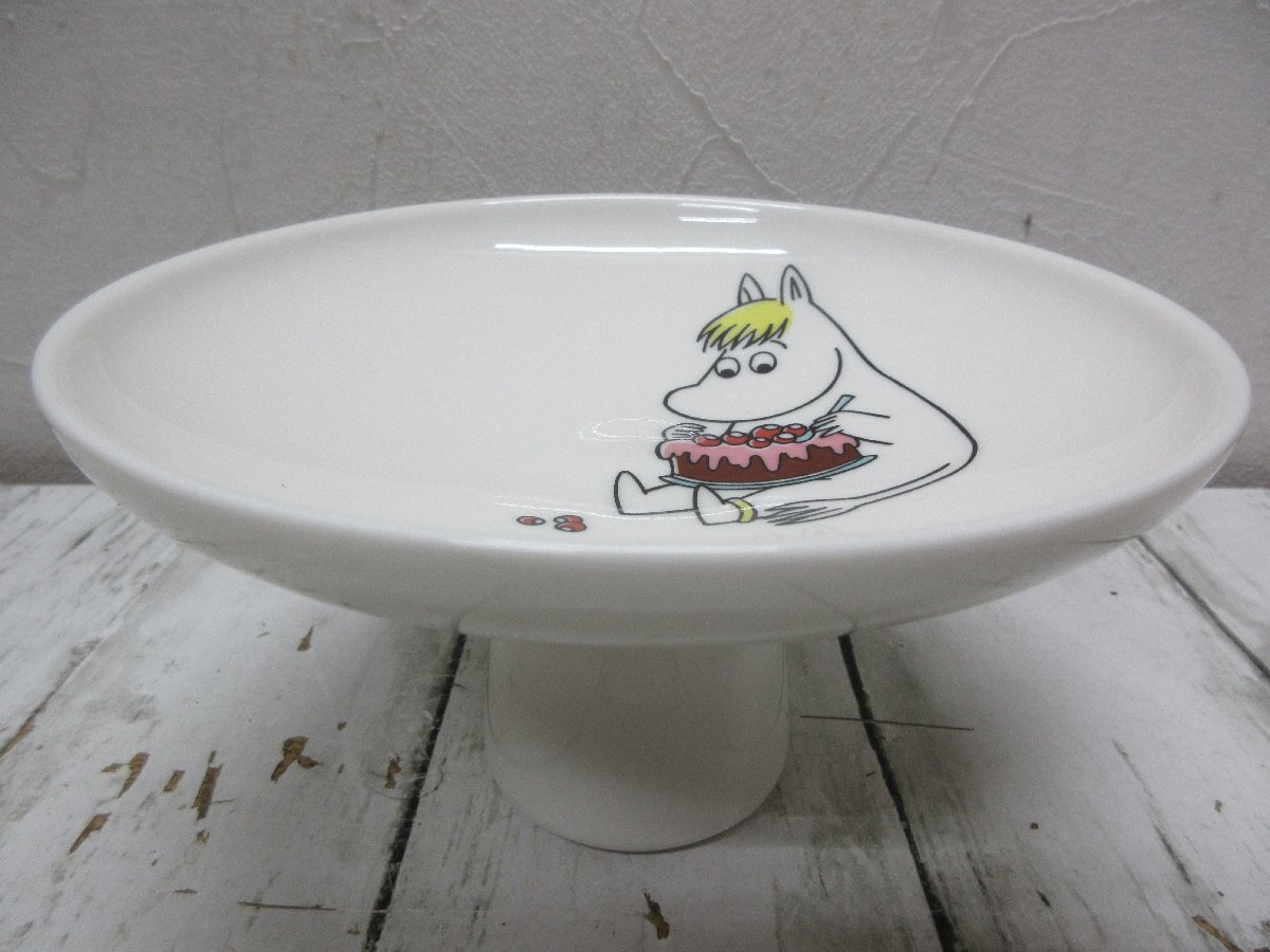 c 1.未使用保管品 ARABIA FINLAND アラビア ムーミン MOOMIN セレブレーション ビスケットスタンド /陶磁器/お菓子皿　17cm 【星見】