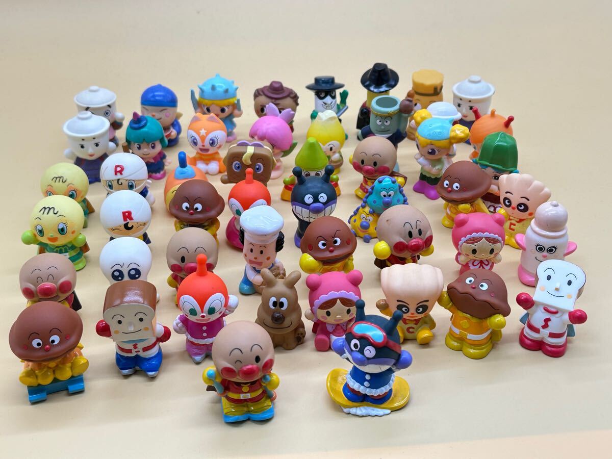現状品 50体 セット アンパンマン ソフビ 指人形 ミニフィギュア