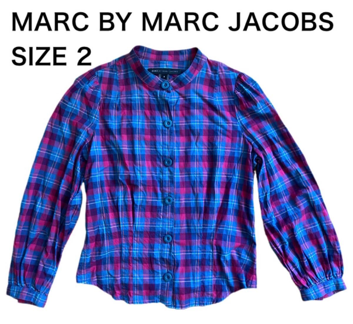 【送料無料】中古 MARC BY MARC JACOBS 長袖シャツ チェック柄 ボタンダウン サイズ2