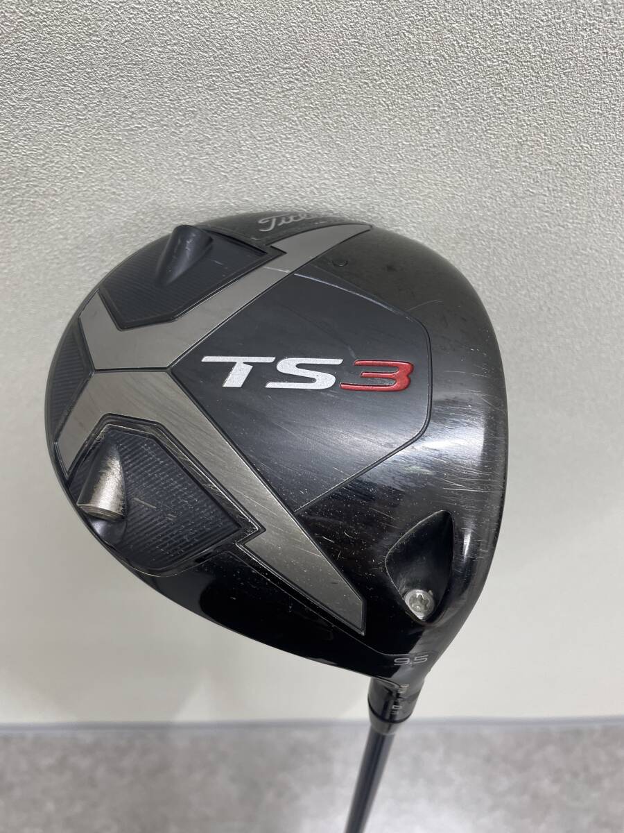 ☆新2 Titleist/タイトリスト TS3 ドライバー 1W 9.5° フレックスS ゴルフクラブ メンズ カバー付き スポーツ用品