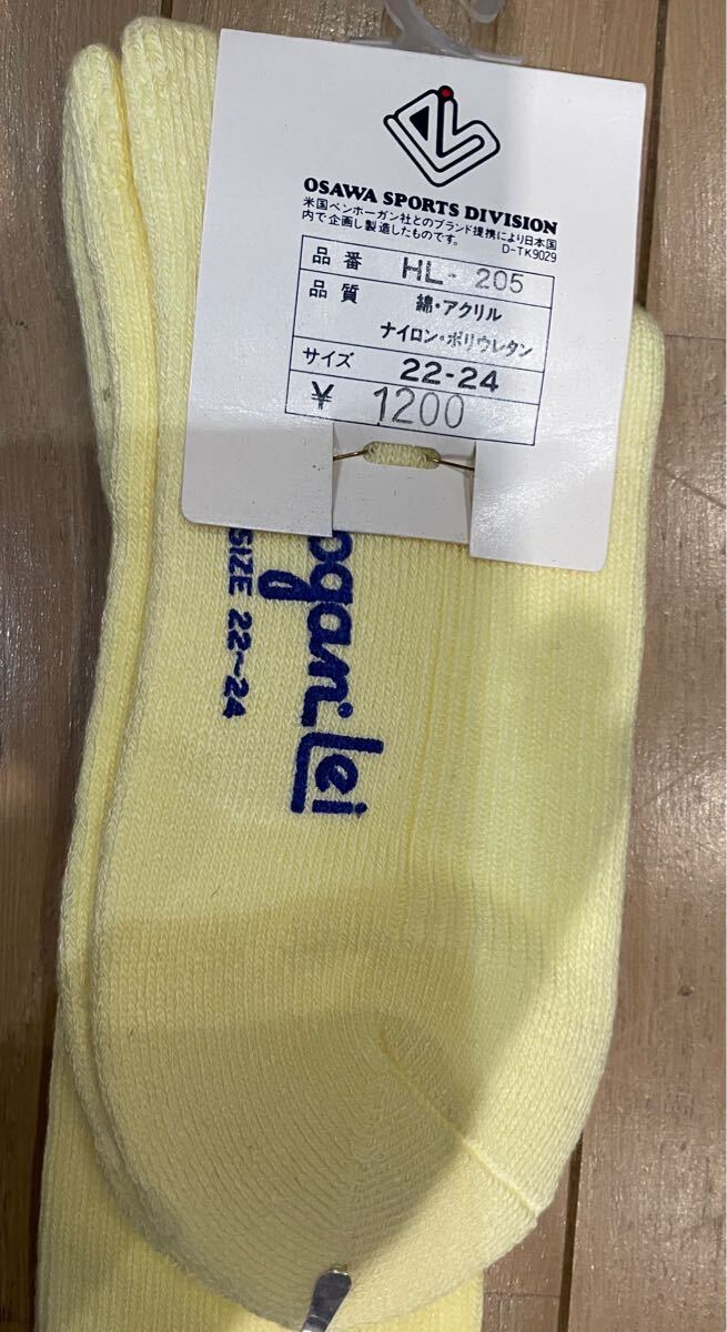 日本製 ビンテージ オーロン イエロー ロング ソックス 靴下 昭和 ソックス アメリカ アメリカン スタイル 古着 古着女子_画像7