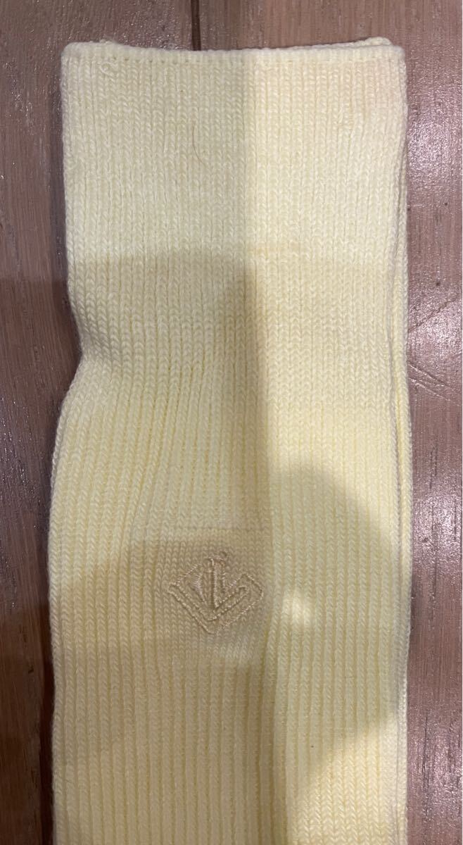 日本製 ビンテージ オーロン イエロー ロング ソックス 靴下 昭和 ソックス アメリカ アメリカン スタイル 古着 古着女子_画像4