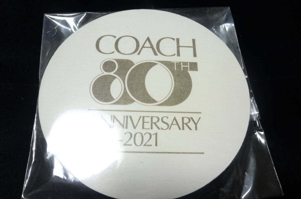 ★即決★ コーチ　COACH 80周年記念品　コースター 直徑 約10cm 厚み 約9mm 未使用