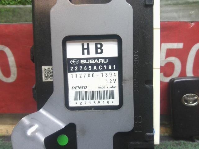 トヨタ 86 GT 前期 ZN6 純正 エンジンコンピューター ECU キー付 イモビ有り 22765-AC781 112700-1394 ブラケット付 DENSO 現(xiàn)狀販売 中古