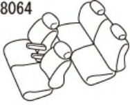 アルティナ スタンダードセブン シートカバー(アイボリー)タントカスタム LA650S/LA660S 8064 Artina 車種専用設計 シート_画像6