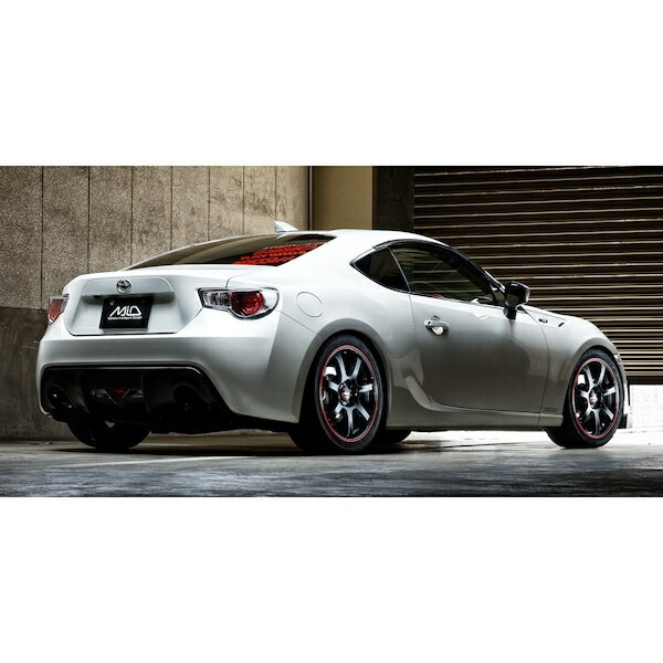 MID RMPレーシング R07 アルミホイール 1本 キューブ/キューブキュービック 12系(17×7J 4-100 INSET45 ブラック/リムレッド)RMP RACING_画像3