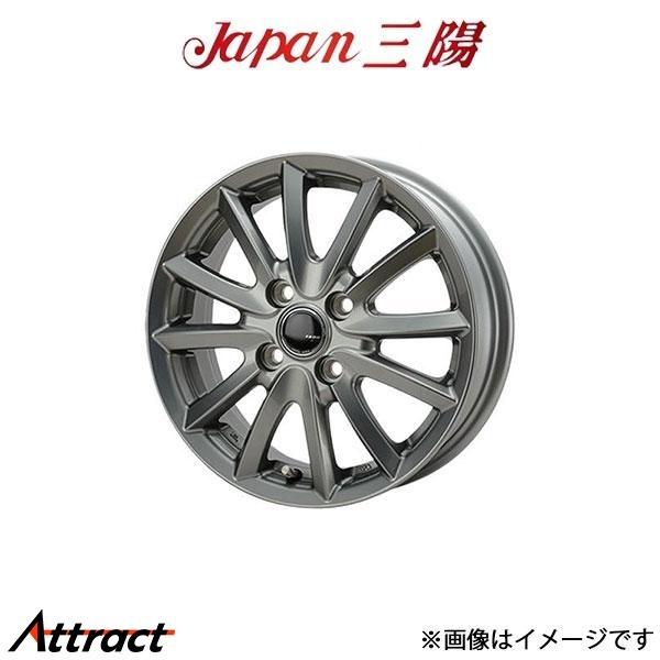 ジャパン三陽 ザック JP-016 アルミホイール 1本 ポルテ 140系(14×5.5J 4-100 INSET45 チタンブラック)Japan三陽 ZACK JP-016