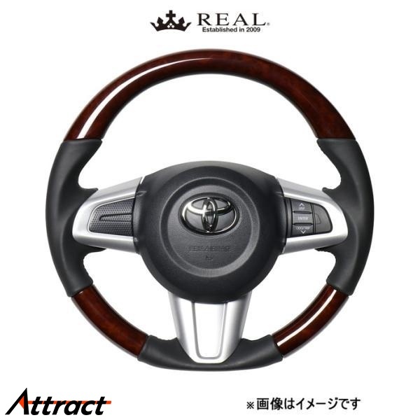 レアル ステアリング オリジナルシリーズ(ブラウンウッド)アトレー ワゴン S321G M90-BRW-BK REAL
