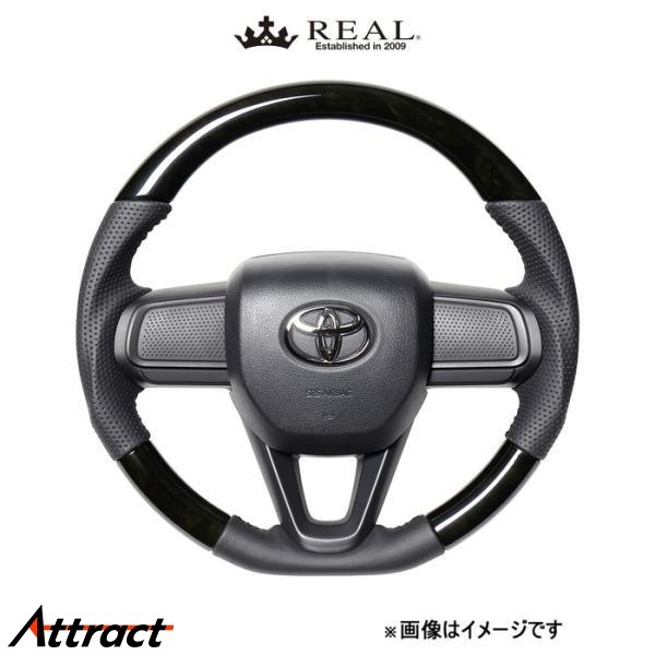 レアル ステアリング オリジナルシリーズ(ブラックウッド)アトレー S700V/S710V DIB-BKW-BK REAL