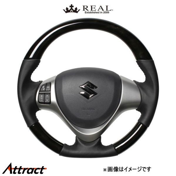 レアル ステアリング オリジナルシリーズ(ブラックウッド)ハスラー MR31S/MR41S MR31-BKW-BK REAL
