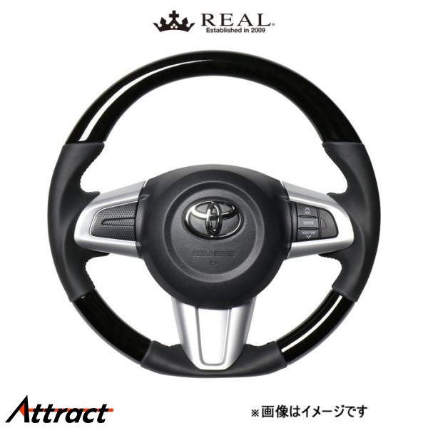 レアル ステアリング オリジナルシリーズ(ブラックウッド)ブーン 700系 M90-BKW-BK REAL