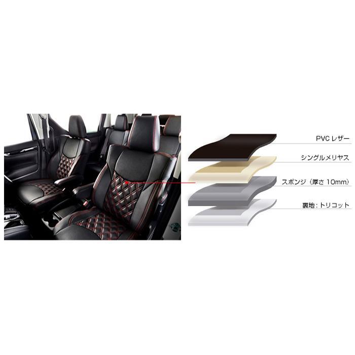 アルティナ ラグジュアリー シートカバー(ブラックレッド)ムーヴ L600S/L602/L610 8020 Artina 車種専用設計 シート_画像5