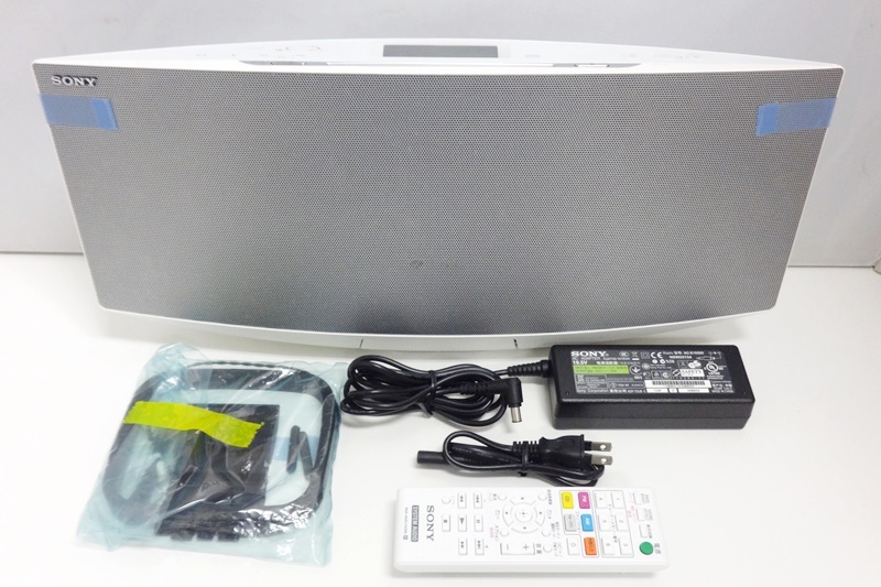 現状品 ジャンク扱い SONY ウォークマン用 ドックコンポ CMT-V50 ライトシルバー / リモコンあり CDプレーヤー ラジオ 2012年製