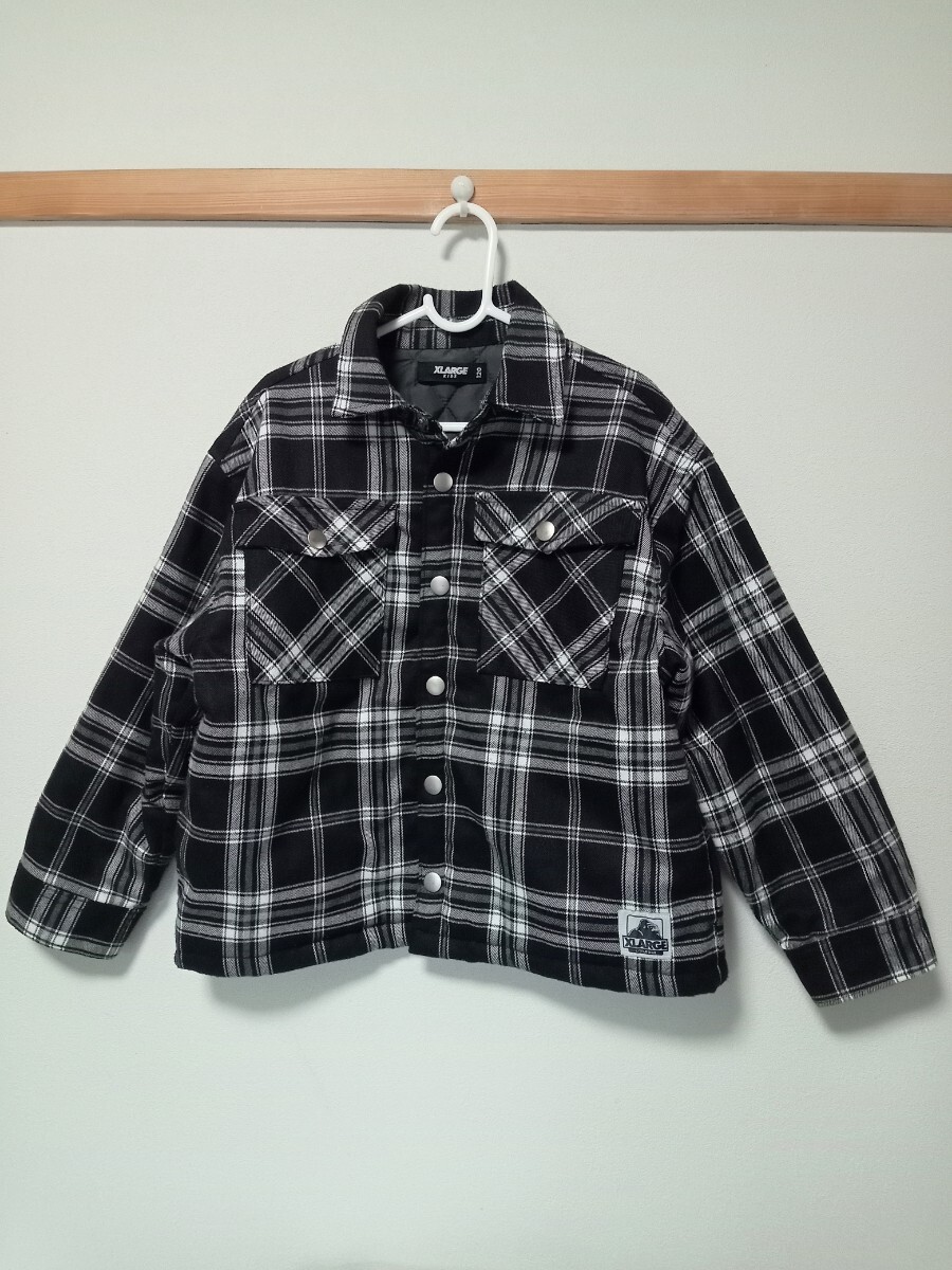 XLARGE KIDS(エクストララージ キッズ）チェック 中綿 キルト ジャケット 120