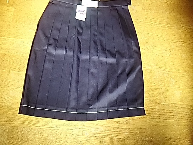  woman student sailor suit dragonfly pleated skirt waist 66 skirt height 54 wool 50% polyester 50% made in Japan navy circle wash OK unused 