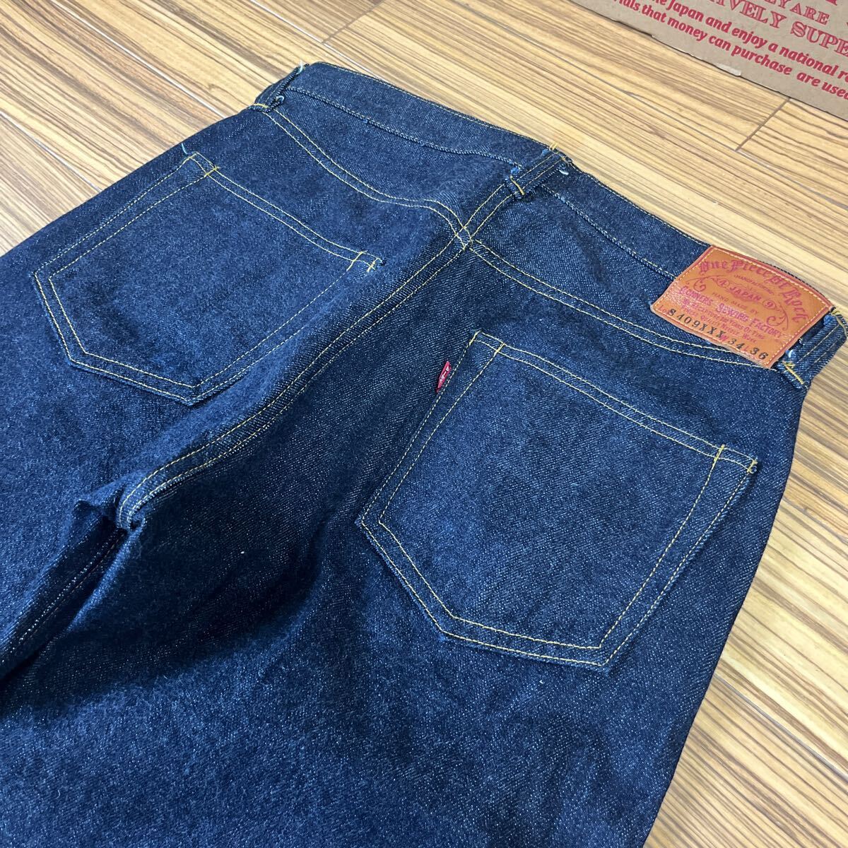 送料無(wú)料箱＆ギャランティカード付き中古濃紺ワンピースオブロック　M47 S409XXX W34 one piece of rock