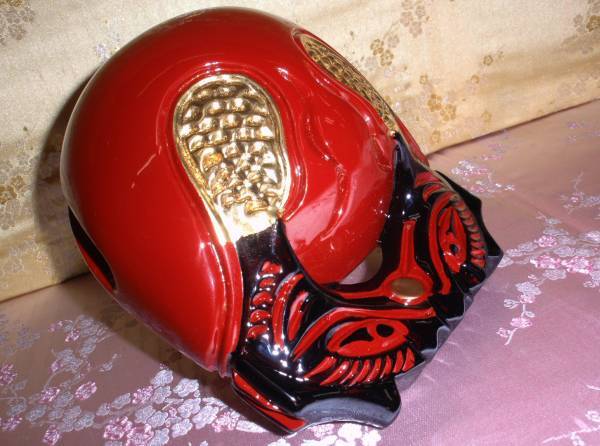◇25◇ ★朱塗り 杢魚(木魚もくぎょ) 5寸☆並彫型【信頼のヤフオク!実績25年】☆
