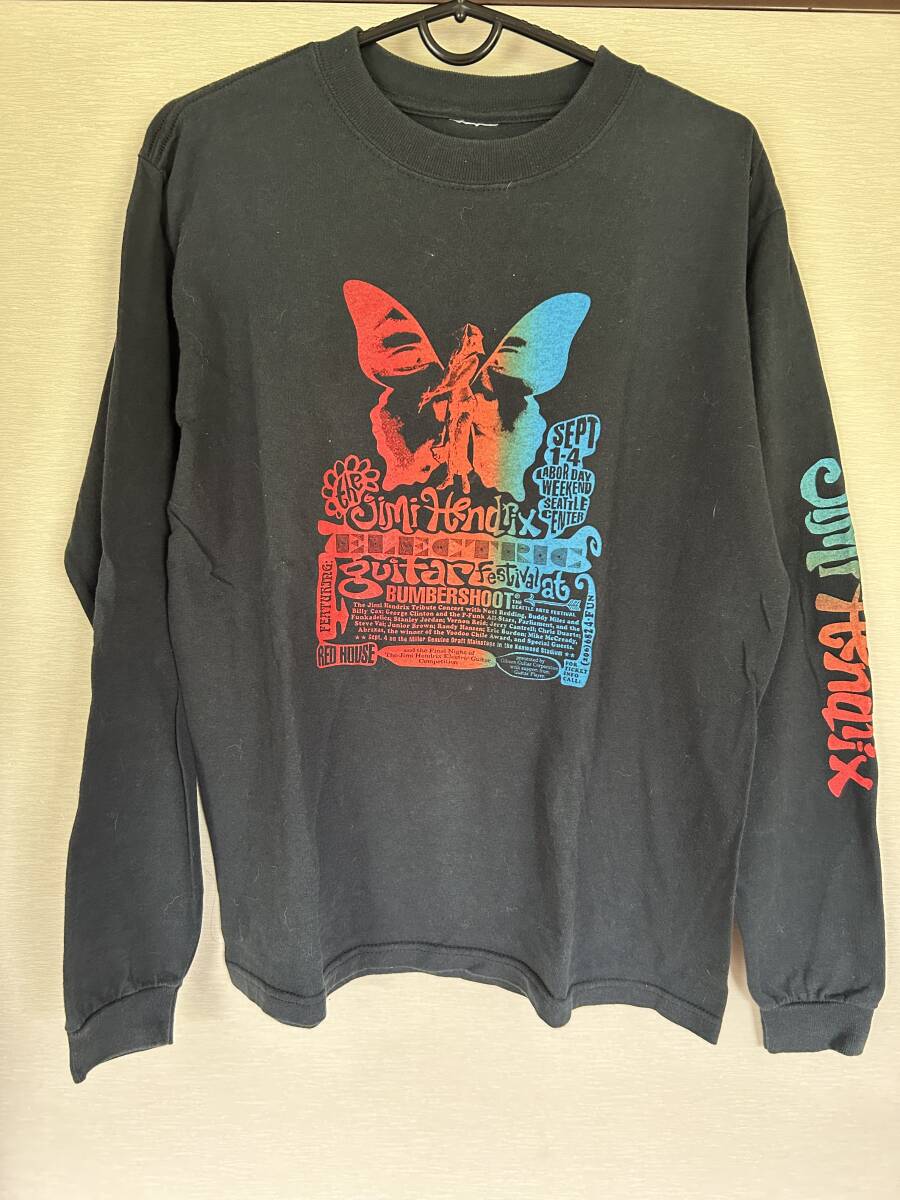 【貴重】ジミ・ヘンドリックス ギターフェステイヴァル 長袖 Tシャツ 黒 Jimi Hendrix Guitar Festival
