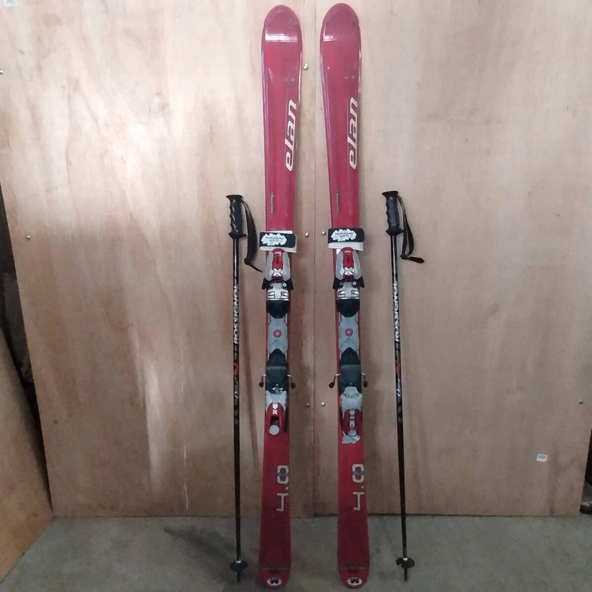 送料無料 elan ROSSIGNOL スキー板 COMPREX 4.0 160cm/ビンディング MARKER E10.0 フリー 270〜370mm/ストック 113cm/ エラン ロシニョール
