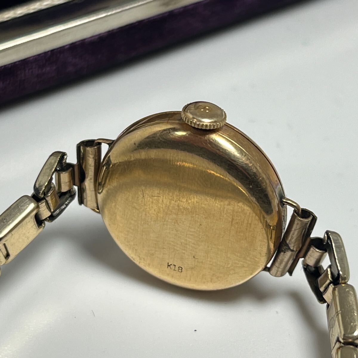 MOERIS モーリス K18 金無垢 腕時計 レディース 手巻き