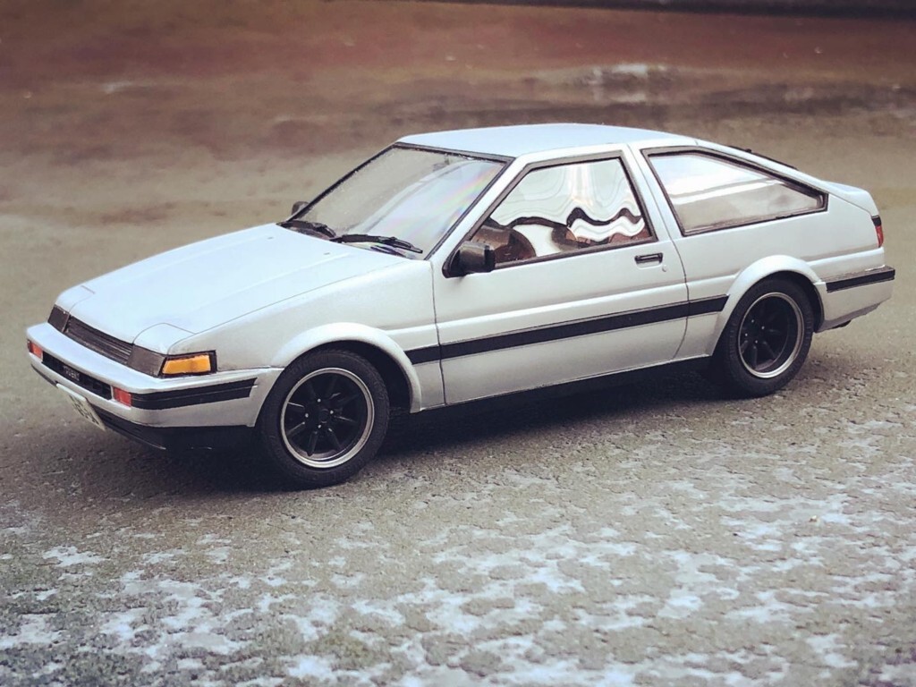 1/24　TOYOTA AE86 TRUENO 改「GUNMA-17 豆腐運搬車両 デロハチ」完成品