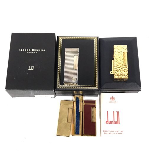 Dunhill ダンヒル ローラー式 ガスライター ボルドー×ゴールド Dunhill ダンヒル ローラー式 ガスライター ボルドー×ゴールド