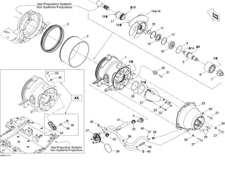 SEADOO GTX LTD iS 255'09 OEM section (Pump) parts Used SEADOO GTX LTD iS 255'09 OEM section (Pump) parts Used