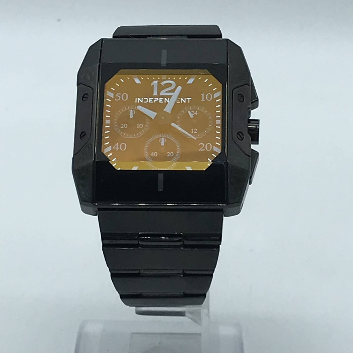 CITIZEN INDEPENDENT シチズン インディペンデント クロノグラフ J520-003322-01 腕時計 黒系 動作品