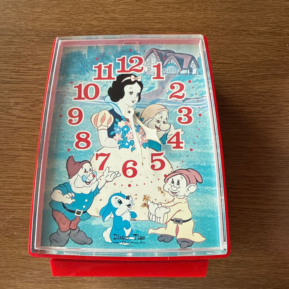 新古品　SEIKO ディズニータイム　ネギ巻き目覚まし時計　『白雪姫』　1960年代 昭和レトロ