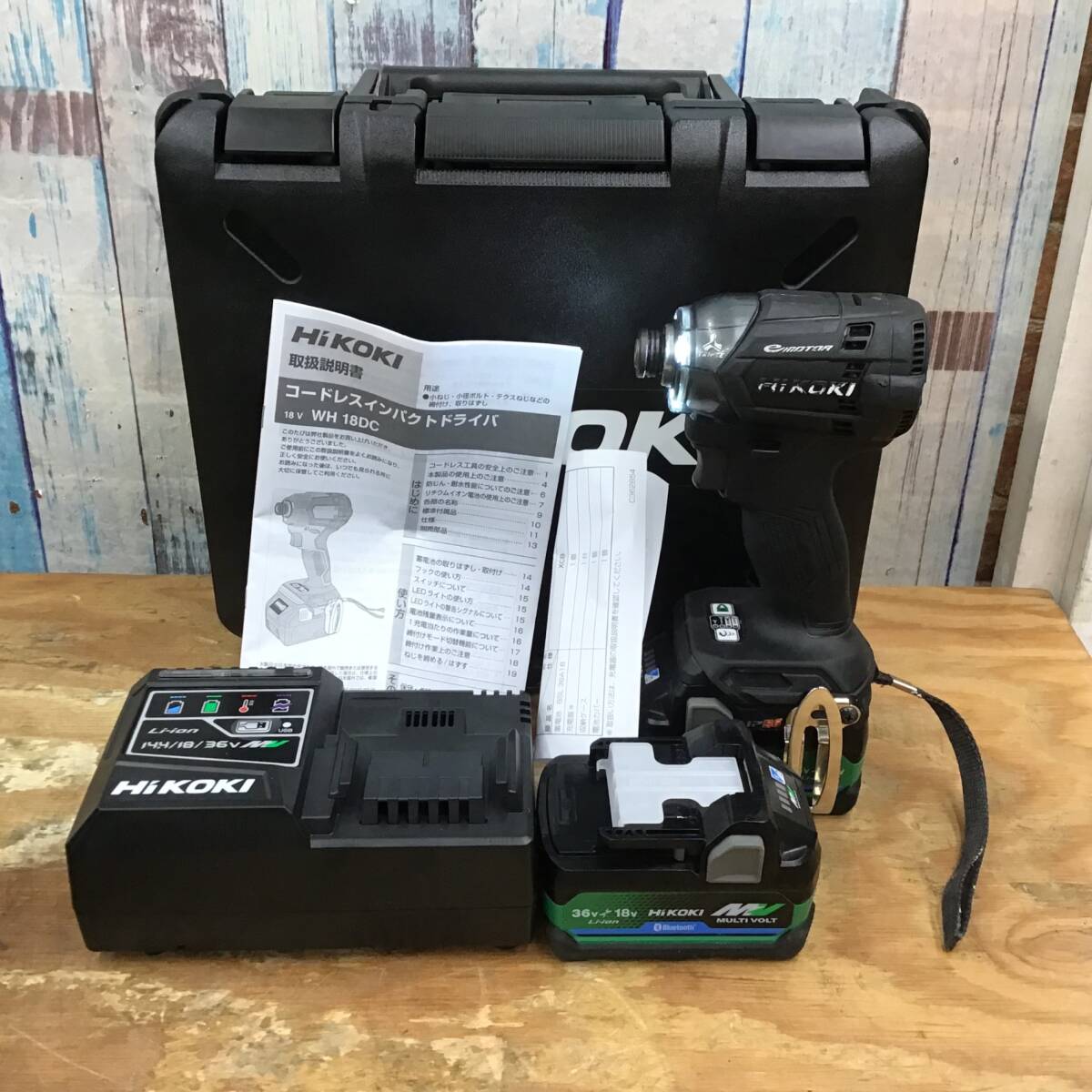 【中古品】〇ハイコーキ(HIKOKI ※旧:日立工機) コードレスインパクトドライバー WH18DC(2XPBZ)