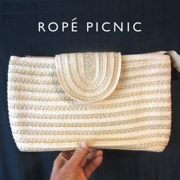 美品　ROPE PICNIC／ロペピクニック★　編み込みクラッチバッグ