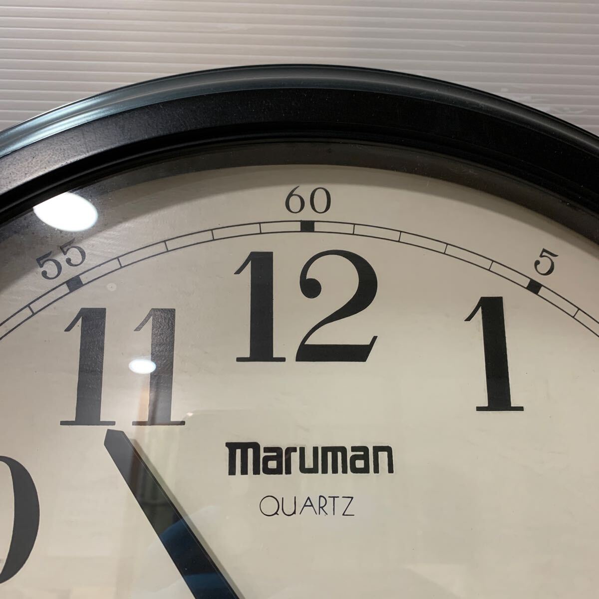 maruman 掛け時計 動作確認済 直径約46cm アナログ QUARTZ maruman 掛け時計 動作確認済 直径約46cm アナログ QUARTZ