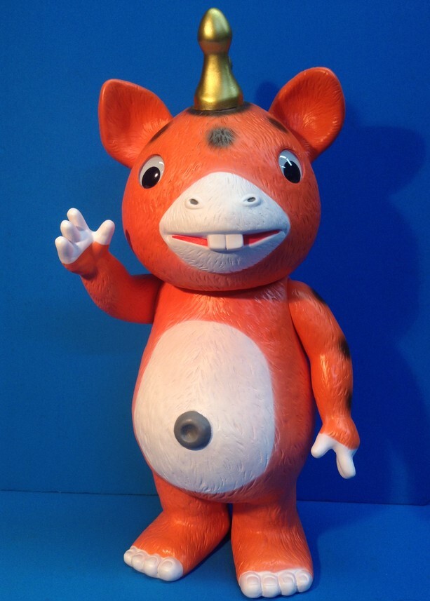 イヌクマ★快獣ブースカ★ジャイアントサイズ【オレンジ（1）】未使用新品 イヌクマパパさん色紙付き