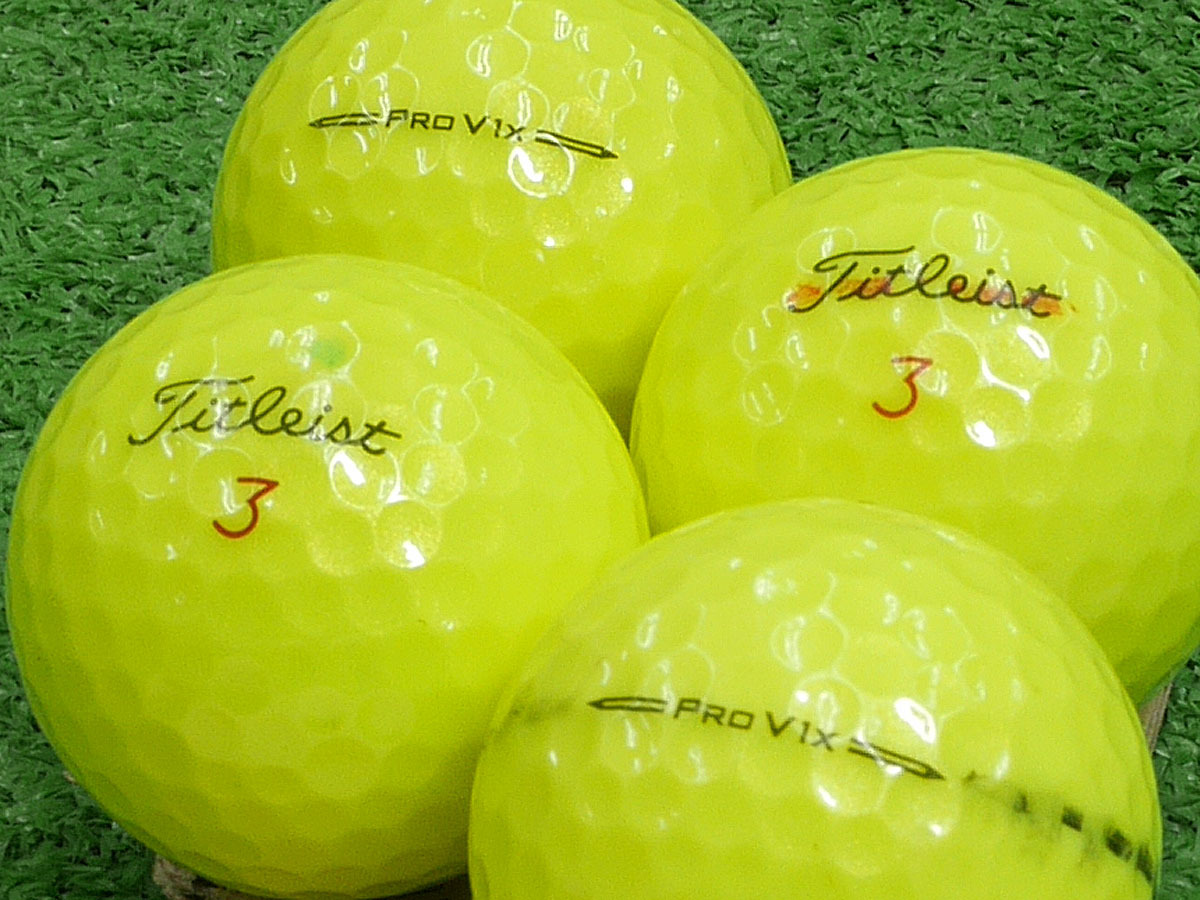 AB落書き タイトリスト PRO V1ｘ 2023年モデル イエロー 30個セット