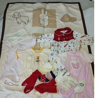 ベビー コムサ　カバーオール 帽子　靴下 ミッフィー毛布色々セット　サイズ　50　60　70　80