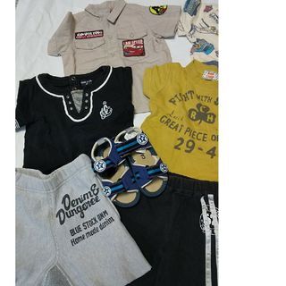 ⑤　男の子 服 8点セット カーズ コムサ AVIREX　迷彩 GAP　サイズ80　90　未使用タグ付き15ｃｍサンダル含む　ズボン　シャツ　まとめ　_画像2