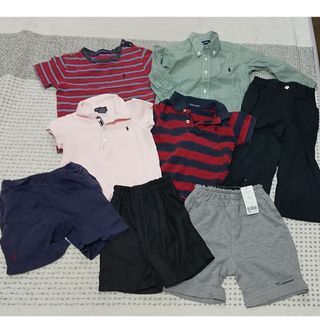 ラルフローレン 90　80　 服 8點(diǎn)セット まとめ 男の子用　半袖　ズボン　ポロシャツ　長(zhǎng)袖シャツ　ストライプ　チェック柄