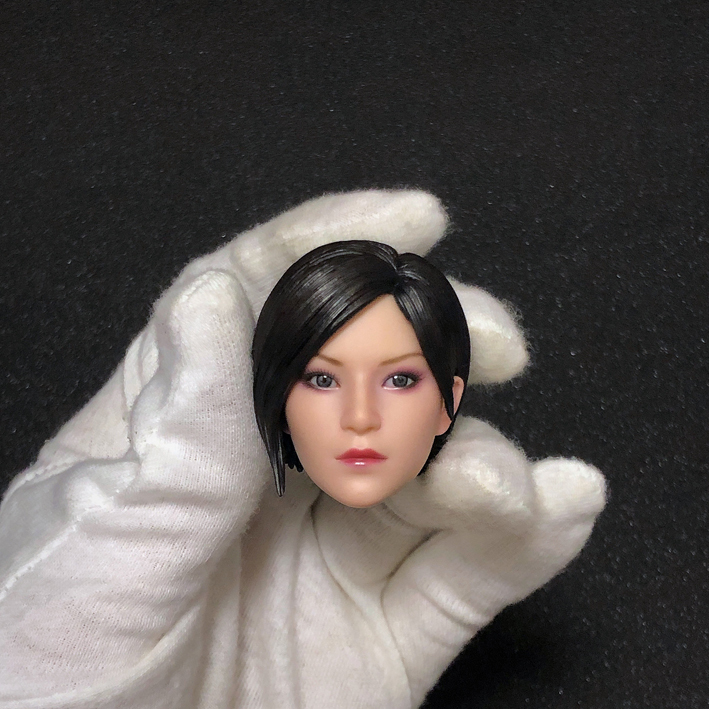 人気特価激安 送料無料) 1/6 眼球可動 アジア 女性 ヘッド ショートヘア クールガール