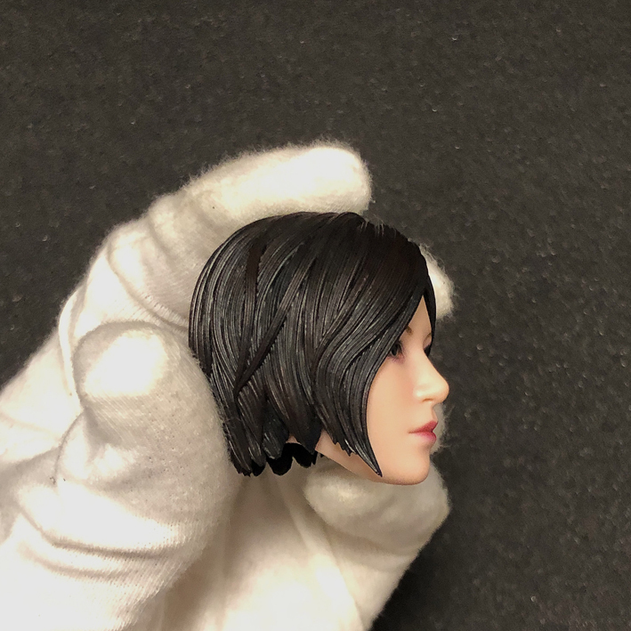 送料無料) 1/6 眼球可動 アジア 女性 ヘッド ショートヘア 送料無料) 1/6 眼球可動 アジア 女性 ヘッド ショートヘア