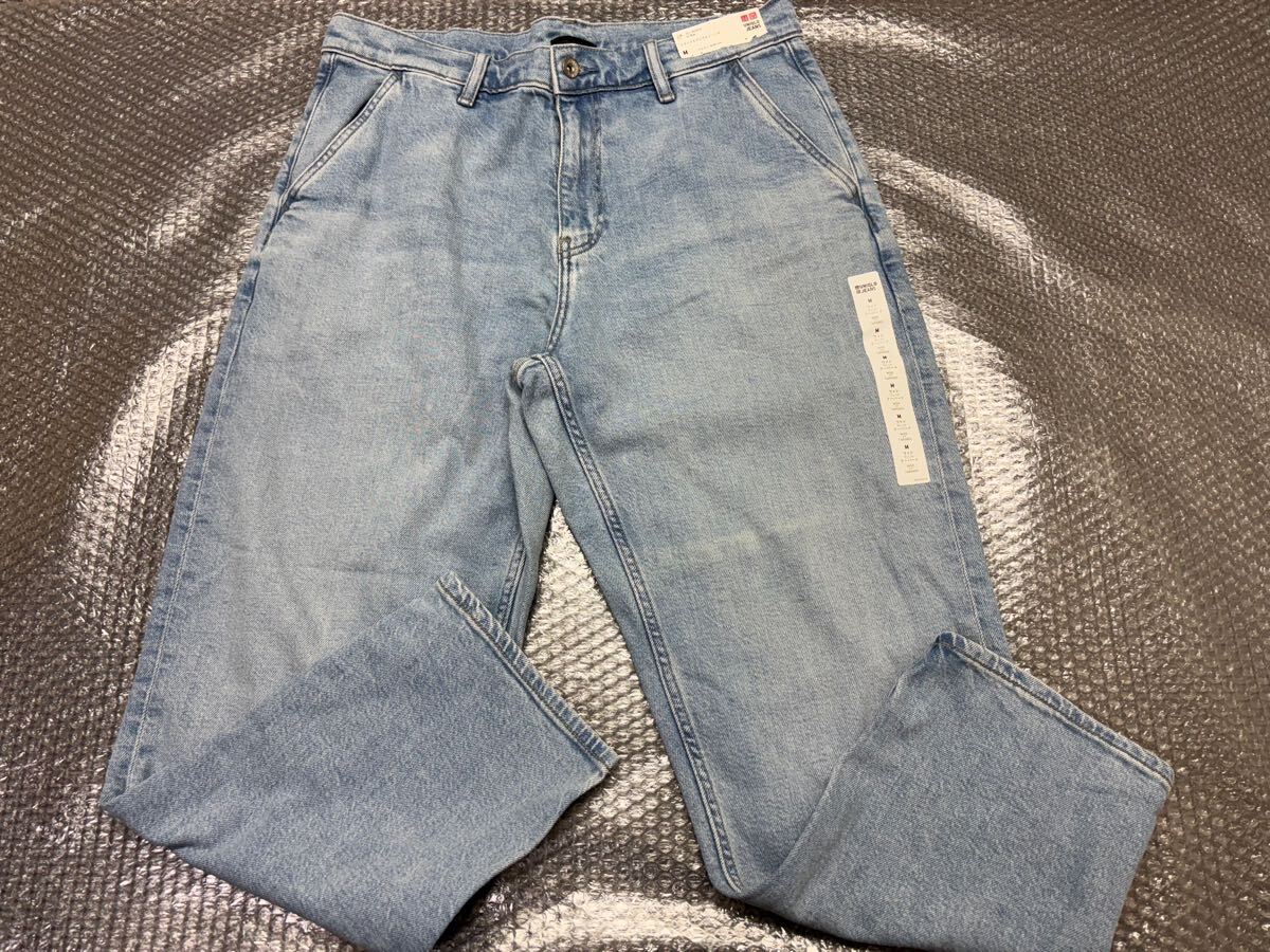 UNIQLO 未使用タグ付き Mサイズ リラックスアンクルジーンズ 321-463970 62 ブルー ユニクロ デニム