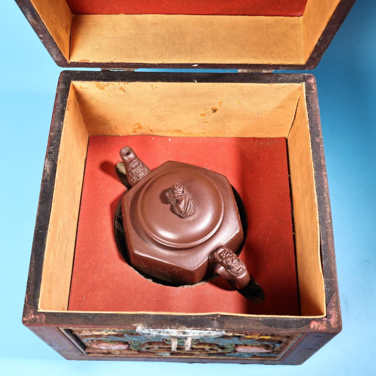 聚寳齋*紫砂手工彫*大師精彫*紫砂壺*蓮蓬紋*茶壺】茶壺 茶道具