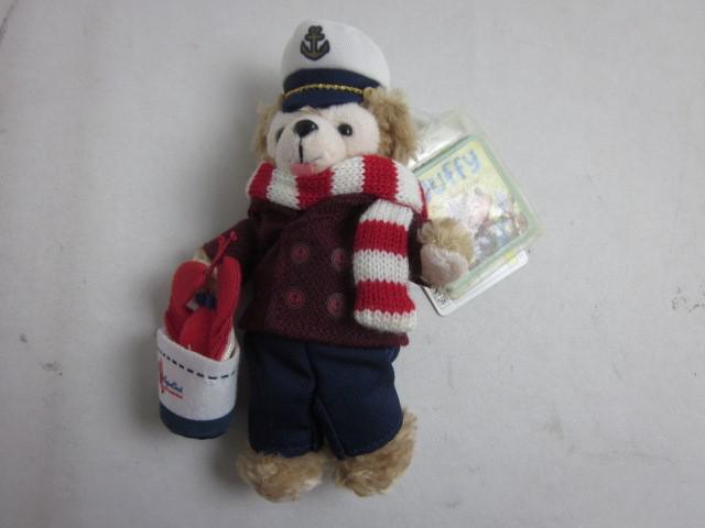 【同梱可】良品 ディズニー ダッフィー 2009 オープンマウス ロブスター ぬいぐるみバッジ タグ付き