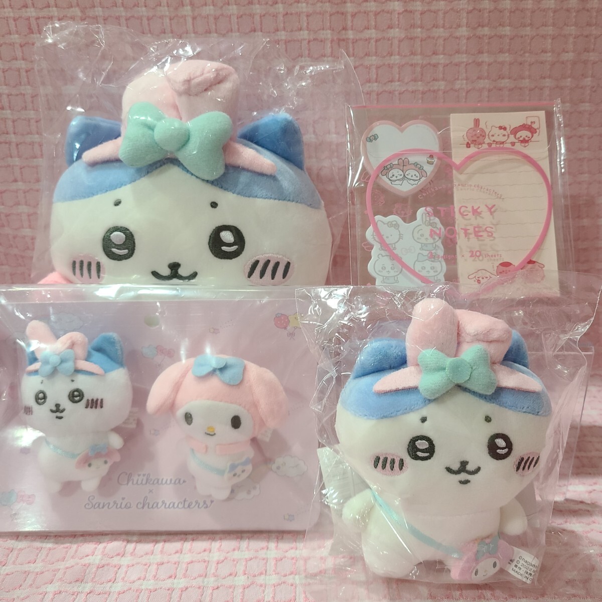 サンリオ】マイメロ ちいかわ ハチワレ マスコット ブローチ サンリオ】マイメロ ちいかわ ハチワレ マスコット ブローチ